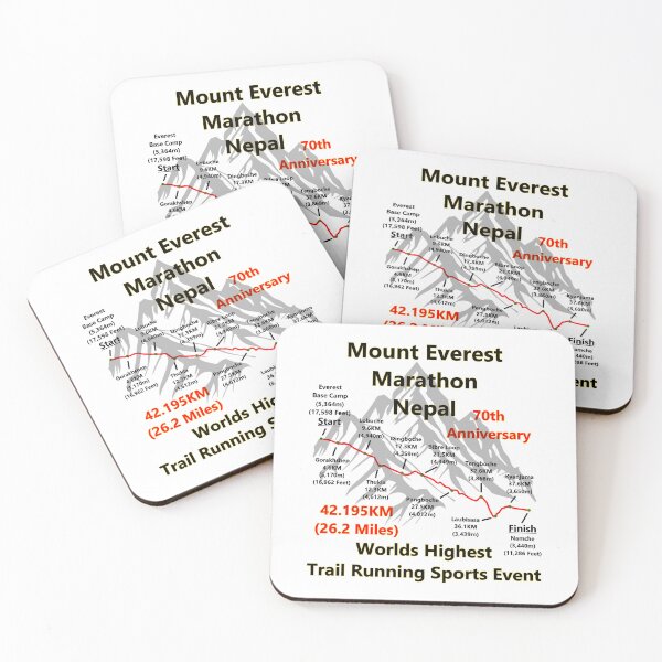 Item preview, Mount Everest Marathon, Nepal. Worlds Highest Trail Running Event. 70th Anniversary designed and sold by Oaks Creations.
