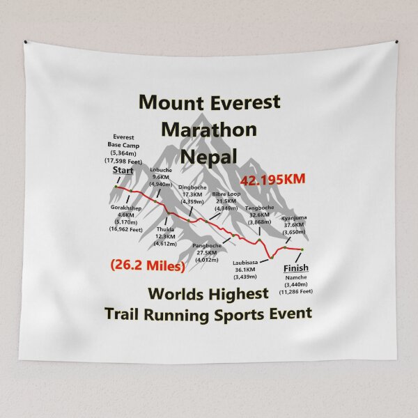 Item preview, Mount Everest Marathon, Nepal. Worlds Highest Trail Running Event. designed and sold by Oaks Creations.