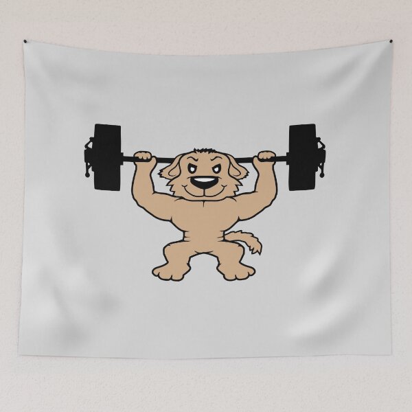 Item preview, Dog Bodybuilder Strong Muscles Gym Weightlifting designed and sold by shirt-o-mat.