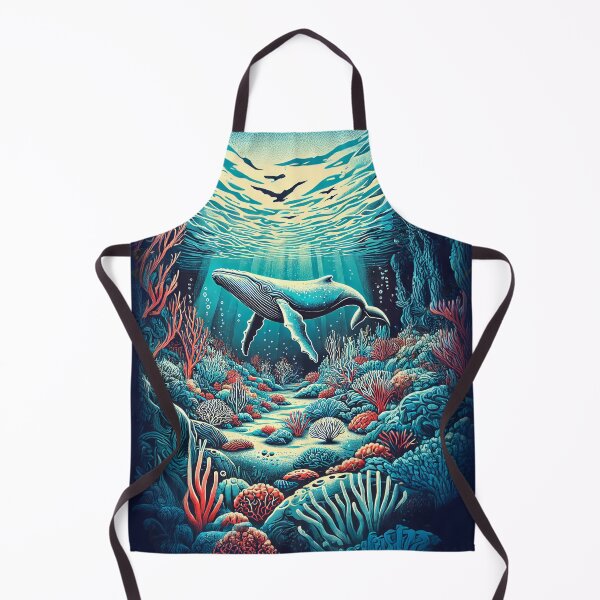 Item preview, Majestic Whale Above a Vibrant Ocean Floor designed and sold by CreaTahiti.