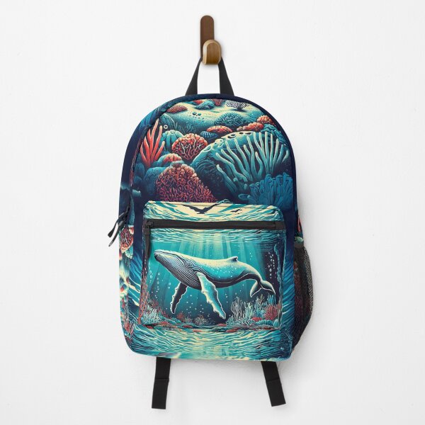Item preview, Majestic Whale Above a Vibrant Ocean Floor designed and sold by CreaTahiti.