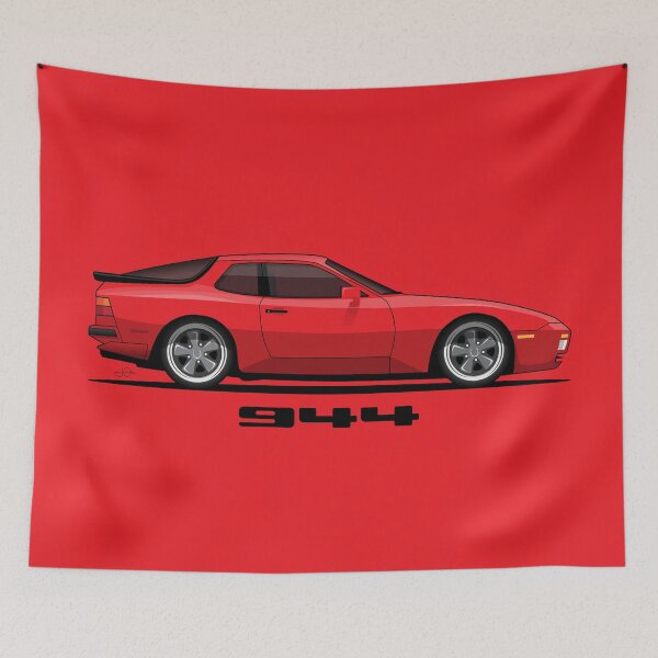 Item preview, Porsche 944 turbo retro Guards Red Illustration designed and sold by blackdogshop.