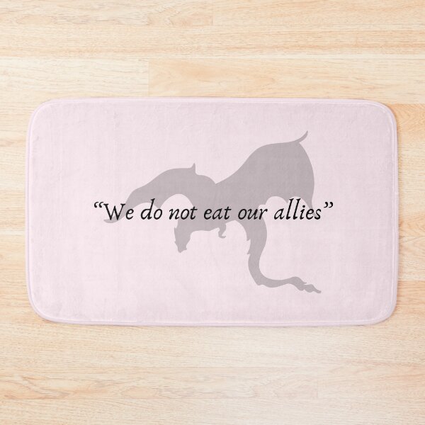 Item preview, Iron Flame Book Quote "We do not eat our allies." Tairn quote Fourth Wing designed and sold by Neadoodles.
