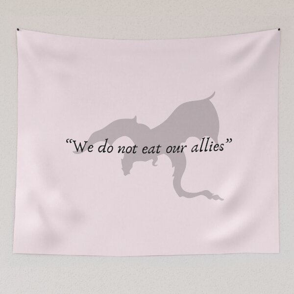 Item preview, Iron Flame Book Quote "We do not eat our allies." Tairn quote Fourth Wing designed and sold by Neadoodles.