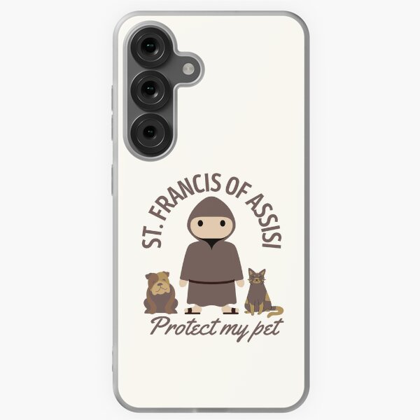 Item preview, St. Francis of Assisi, Protect My Pet - Brown Text - Animals / Pets / Catholic designed and sold by TimelessLocales.