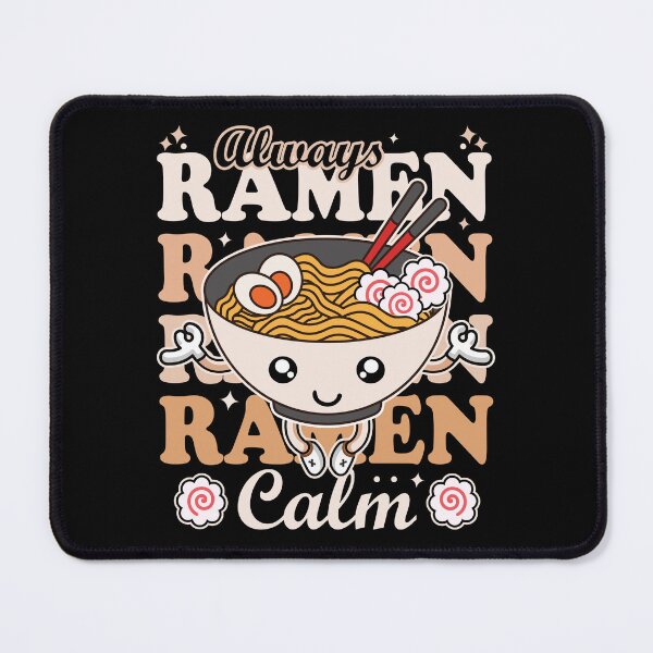 Item preview, Always Ramen Calm | Cute and Funny Meditating Ramen Noodles - Black designed and sold by PearlMoonGrapes.