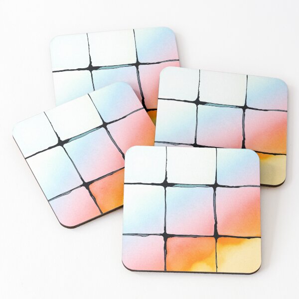 Item preview, Colorful Grid Watercolor Abstract Art designed and sold by ChrisButler.