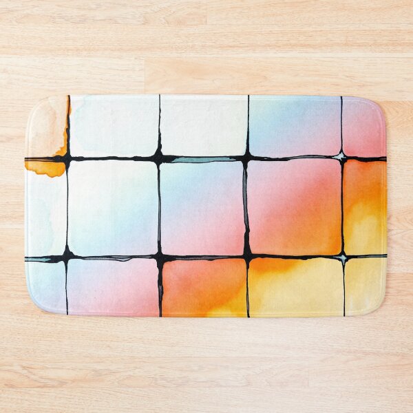 Item preview, Colorful Grid Watercolor Abstract Art designed and sold by ChrisButler.