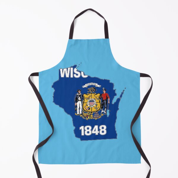 Item preview, Wisconsin Map with Wisconsin State Flag designed and sold by Havocgirl.
