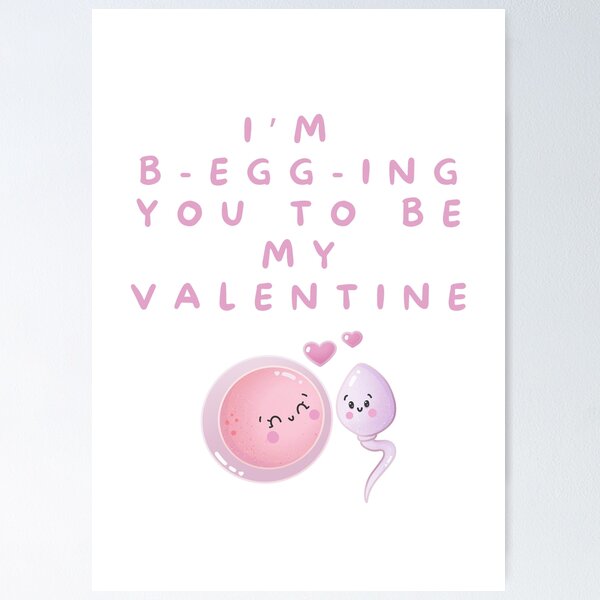 Item preview, cute valentines day egg and sperm designed and sold by allthingscrafts.