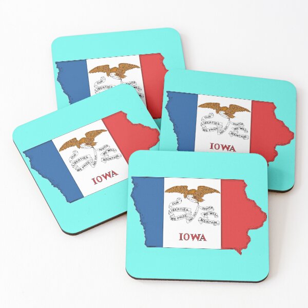 Item preview, Iowa Map With Iowa State Flag designed and sold by Havocgirl.