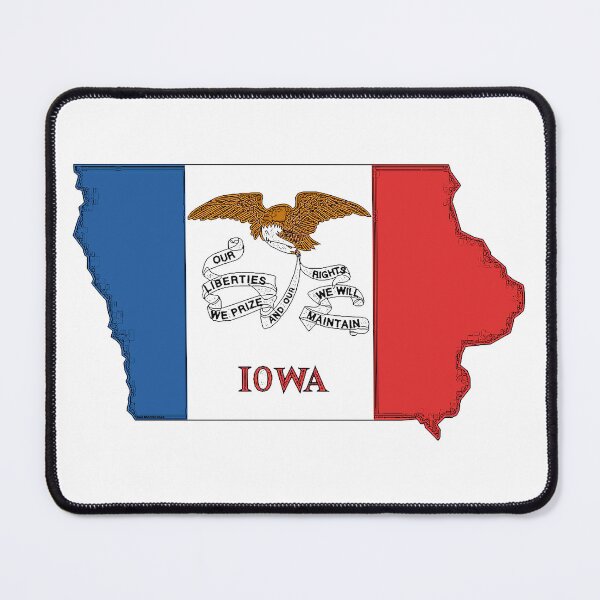 Item preview, Iowa Map With Iowa State Flag designed and sold by Havocgirl.