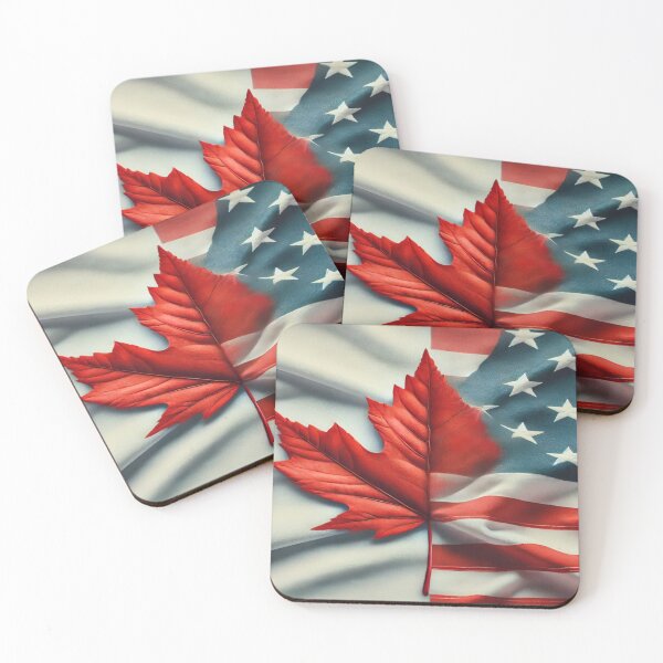 Item preview, Canadian and American Flag designed and sold by BlazingHobo.