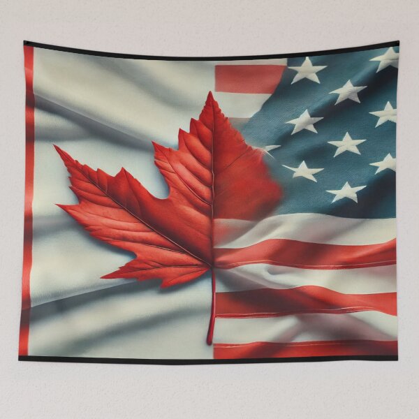 Item preview, Canadian and American Flag designed and sold by BlazingHobo.