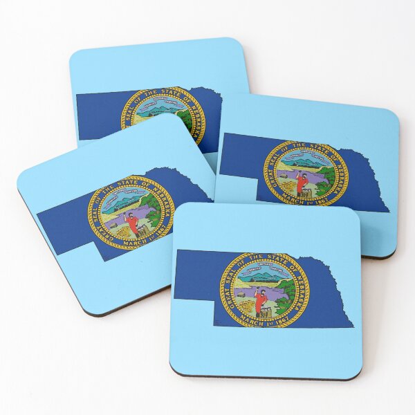 Item preview, Nebraska Map With Nebraska State Flag designed and sold by Havocgirl.