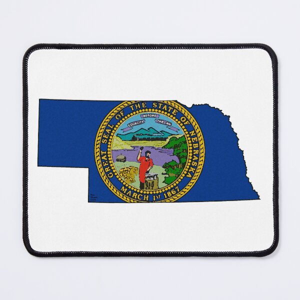 Item preview, Nebraska Map With Nebraska State Flag designed and sold by Havocgirl.
