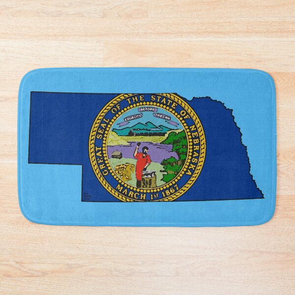 Item preview, Nebraska Map With Nebraska State Flag designed and sold by Havocgirl.