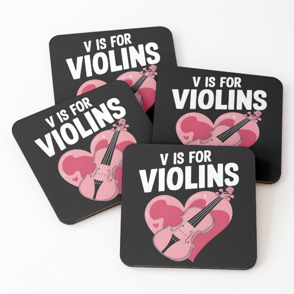 Item preview, V Is For Violins Funny Valentine designed and sold by HeadTurningArt.