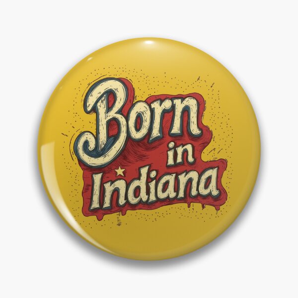 Item preview, Born in Indiana Classic Retro Red designed and sold by OriginalBeerCat.