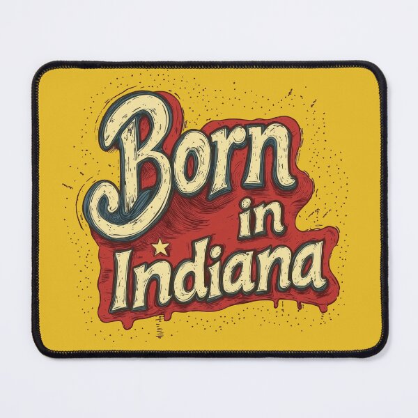 Item preview, Born in Indiana Classic Retro Red designed and sold by OriginalBeerCat.