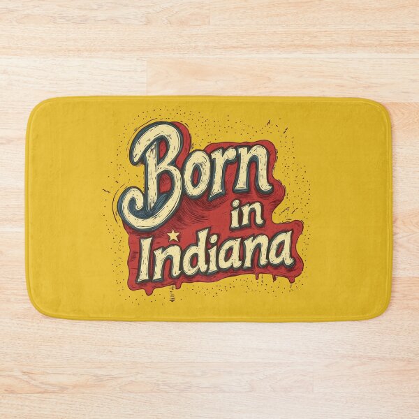 Item preview, Born in Indiana Classic Retro Red designed and sold by OriginalBeerCat.