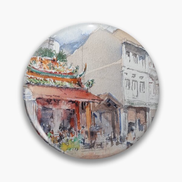 Item preview, Amoy street shop houses and temple, Singapore   designed and sold by Almondtree.