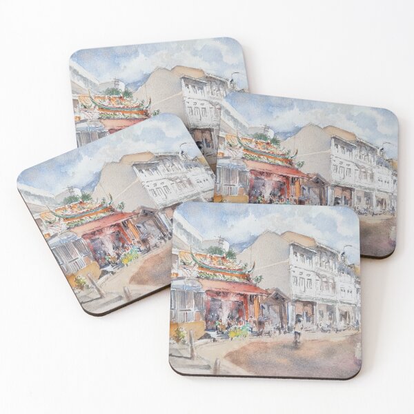 Item preview, Amoy street shop houses and temple, Singapore   designed and sold by Almondtree.