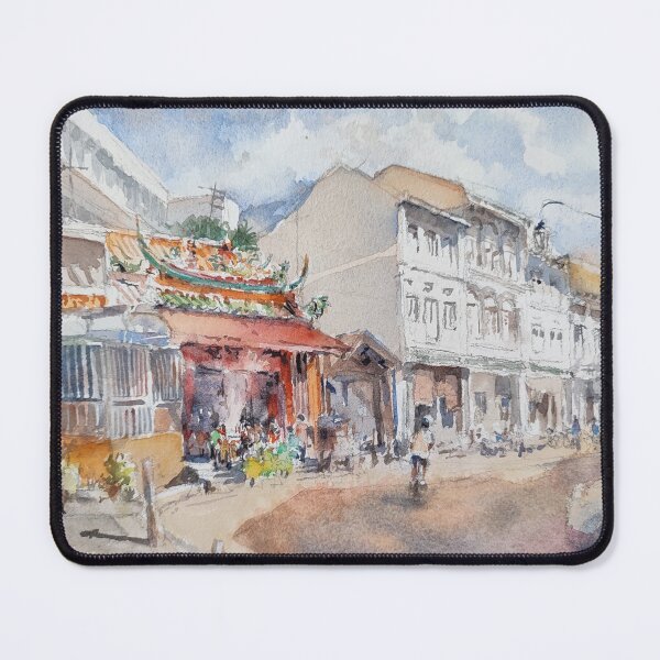 Item preview, Amoy street shop houses and temple, Singapore   designed and sold by Almondtree.
