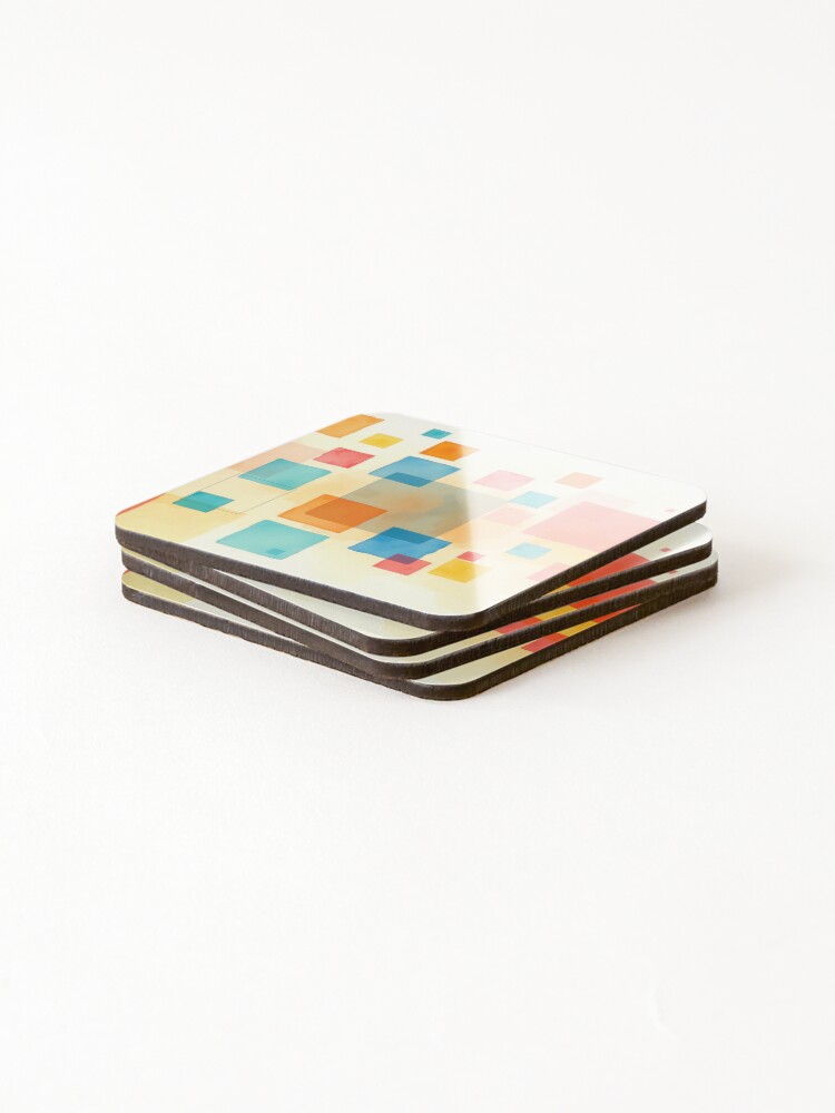 Thumbnail 4 of 5, Coasters (Set of 4), Colorful Abstract Geometric Design designed and sold by ChrisButler.