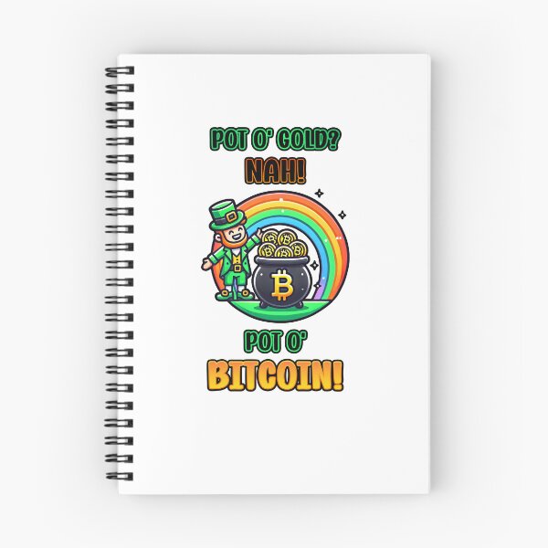 Item preview, Pot o' gold? NAH! Pot o' BITCOIN! Happy crypto leprechaun St Patrick's Day designed and sold by KatelynMitalski.