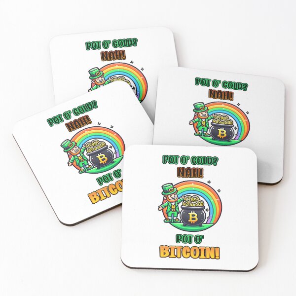 Item preview, Pot o' gold? NAH! Pot o' BITCOIN! Happy crypto leprechaun St Patrick's Day designed and sold by KatelynMitalski.