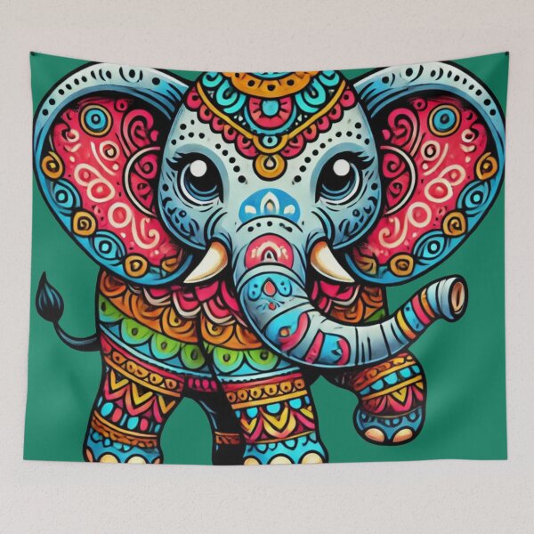 Item preview, Majestic Patterned Elephant Cartoon Design designed and sold by Nauert's.