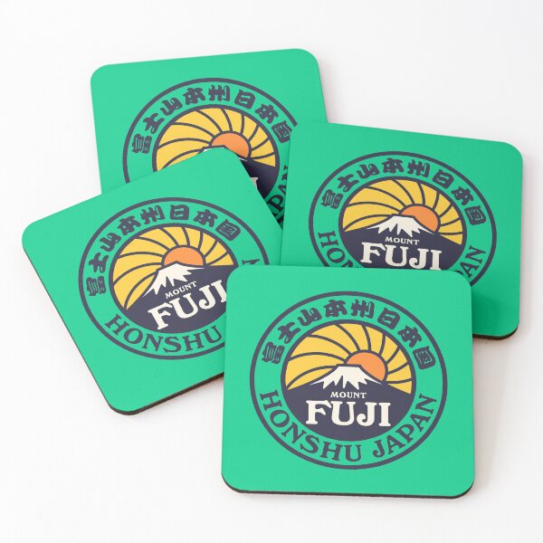 Item preview, Mt Fuji Retro Sunrise A Yellow Green designed and sold by VoodooCircus.