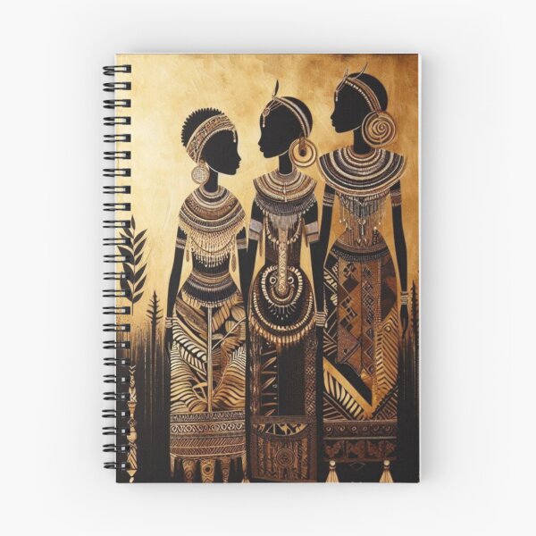 Item preview, The Three Sisters, African Tribal Art style in Black and Gold designed and sold by Shs-Kenya.