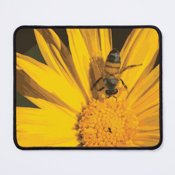 Item preview, Honeybee perches on Yellow Flower designed and sold by Lyonyx.
