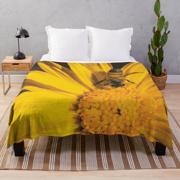 Item preview, Honeybee perches on Yellow Flower designed and sold by Lyonyx.