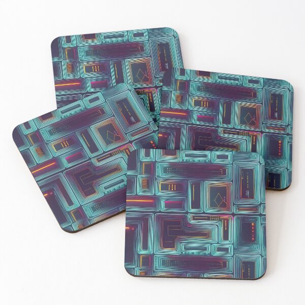 Item preview, Futuristic Rounded Rectangles Pattern designed and sold by LivelaStudio.