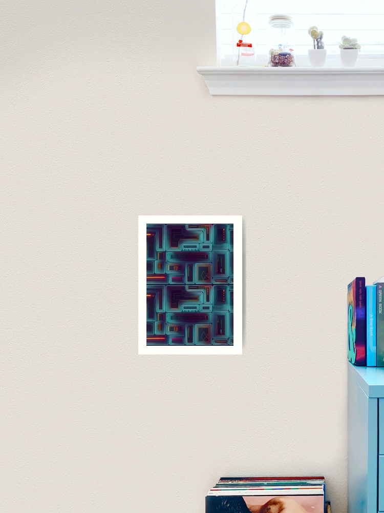 Thumbnail 2 of 3, Art Print, Futuristic Rounded Rectangles Pattern designed and sold by LivelaStudio.