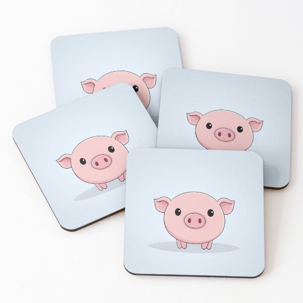 Item preview, Cute Pig Illustration with Minimalist Style designed and sold by GoldenTealArts.