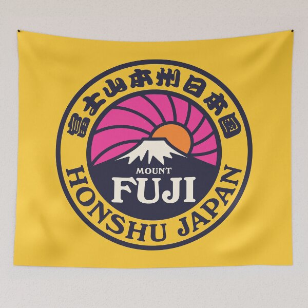 Item preview, Mt Fuji Retro Sunrise A Magenta Yellow designed and sold by VoodooCircus.