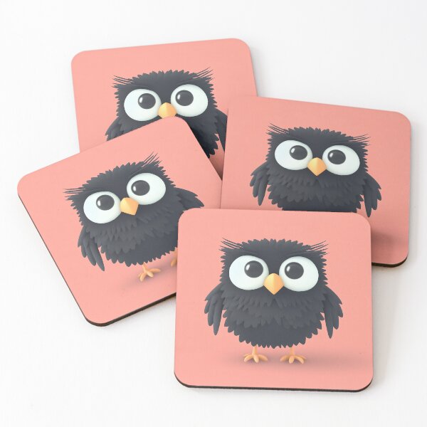 Item preview, Black Owl Minimalist 3D Illustration designed and sold by GoldenTealArts.