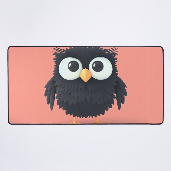 Item preview, Black Owl Minimalist 3D Illustration designed and sold by GoldenTealArts.