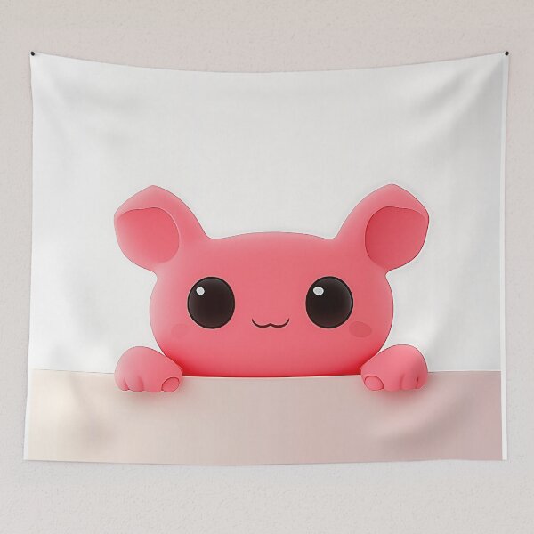 Item preview, Stuffed Toy Peeking Over Table Edge designed and sold by GoldenTealArts.