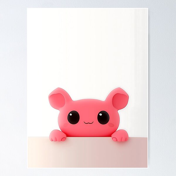 Item preview, Stuffed Toy Peeking Over Table Edge designed and sold by GoldenTealArts.