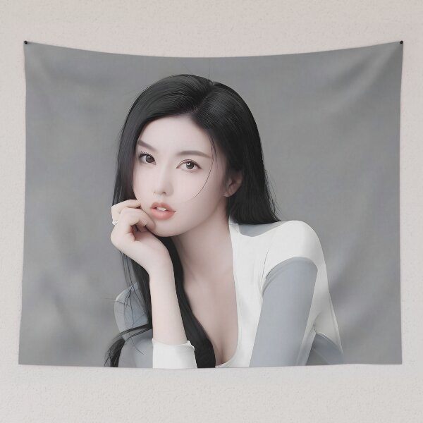 Item preview, Cute Asian Brunette Female Model Posing For A Photoshoot designed and sold by CyberGoddesses.