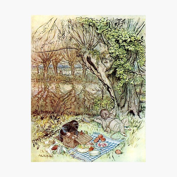 Item preview, Rat and Mole Have a Picnic - The Wind in the Willows - Arthur Rackham designed and sold by forgottenbeauty.