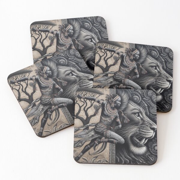 Item preview, Warrior King, African Tribal Art style by shs_kenya  designed and sold by Shs-Kenya.
