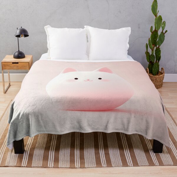 Item preview, Cute Minimalist Pink Cat Illustration designed and sold by GoldenTealArts.