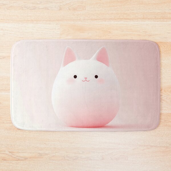 Item preview, Cute Minimalist Pink Cat Illustration designed and sold by GoldenTealArts.