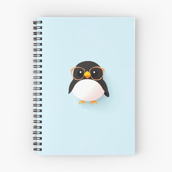 Item preview, Cute Penguin With Glasses Cartoon Design designed and sold by GoldenTealArts.
